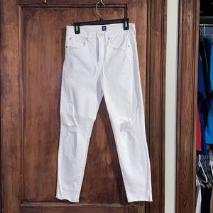 Size 28 Gap White Jeans, Ankle length